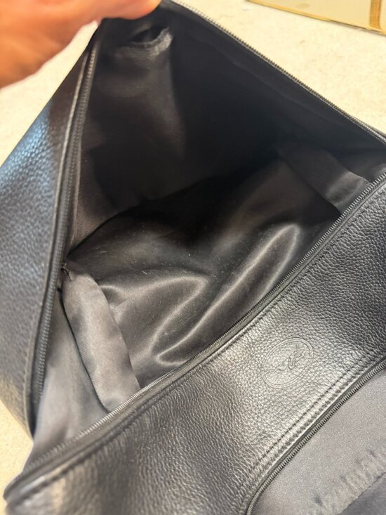 VGUC Vintage Longchamp Black Pebbled Leather Backpack EUC Large Travel Work Bag main image 12